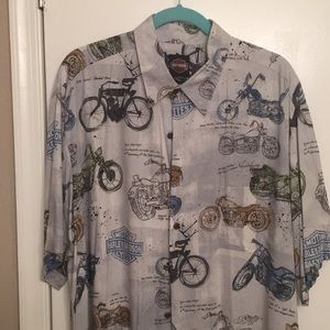 XL Harley Davidson silk casual shirt
